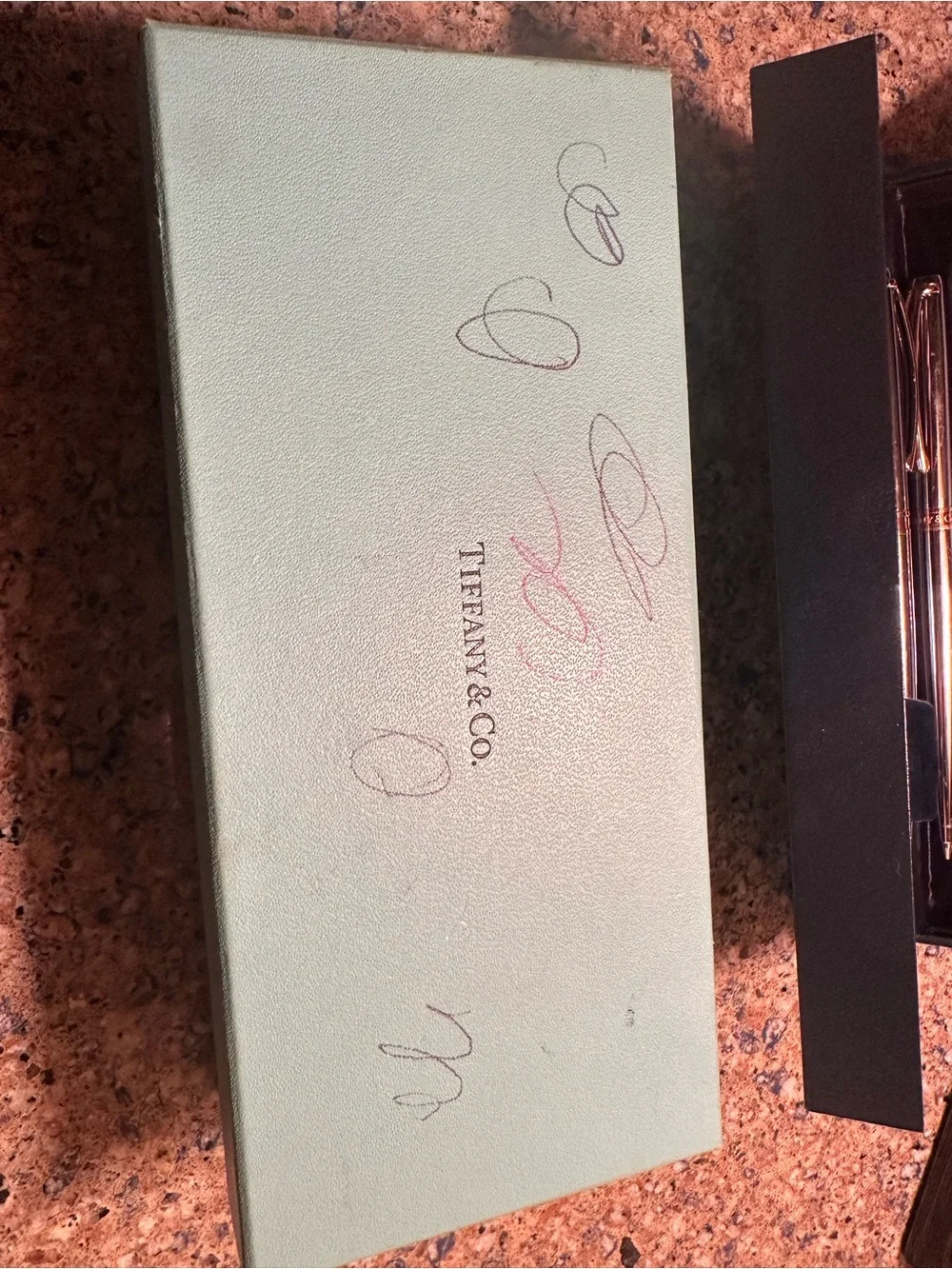 Authentic TIFFANY & CO. GERMANY Ballpoint Pen & Pencil USED With Box
